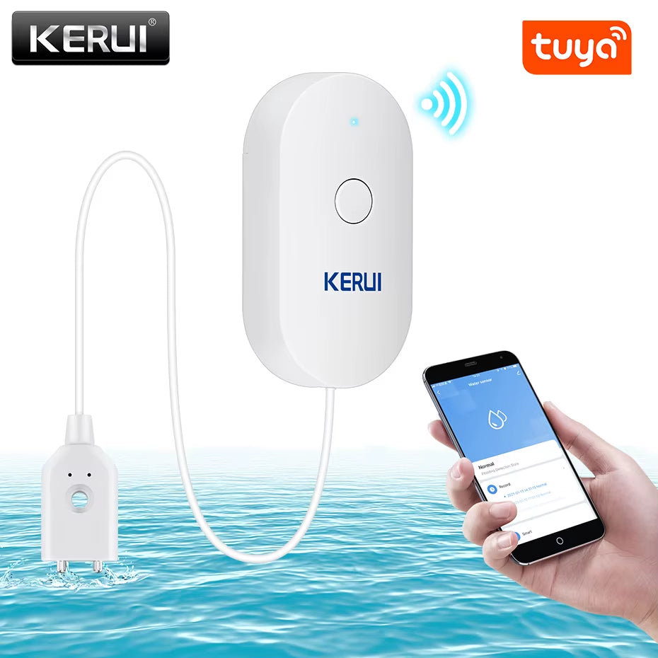 Wifi Water Sensor Smart Home Kitchen Water Leak Detector Tuya APP Monitoring of Leaks Phone Notification Security Alarm
