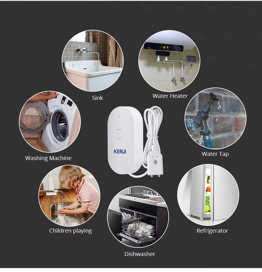 Wifi Water Sensor Smart Home Kitchen Water Leak Detector Tuya APP Monitoring of Leaks Phone Notification Security Alarm